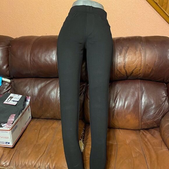 Seven7 Ponte Knit Skinny Leg Black Pants Small - Picture 1 of 15
